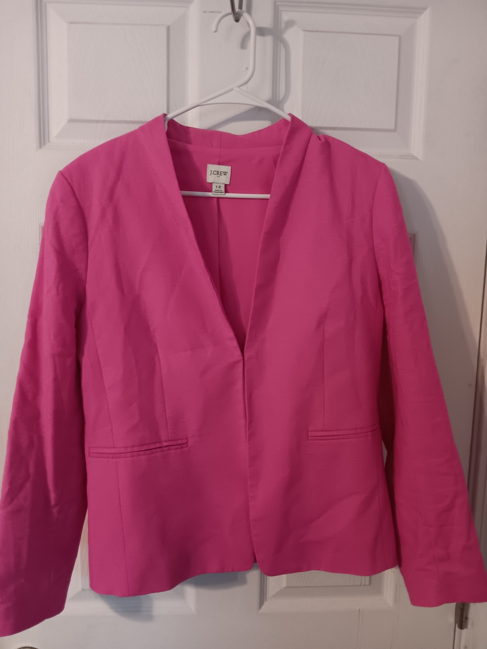 J. Crew Women's Pink Open-Front Blazer (918e)